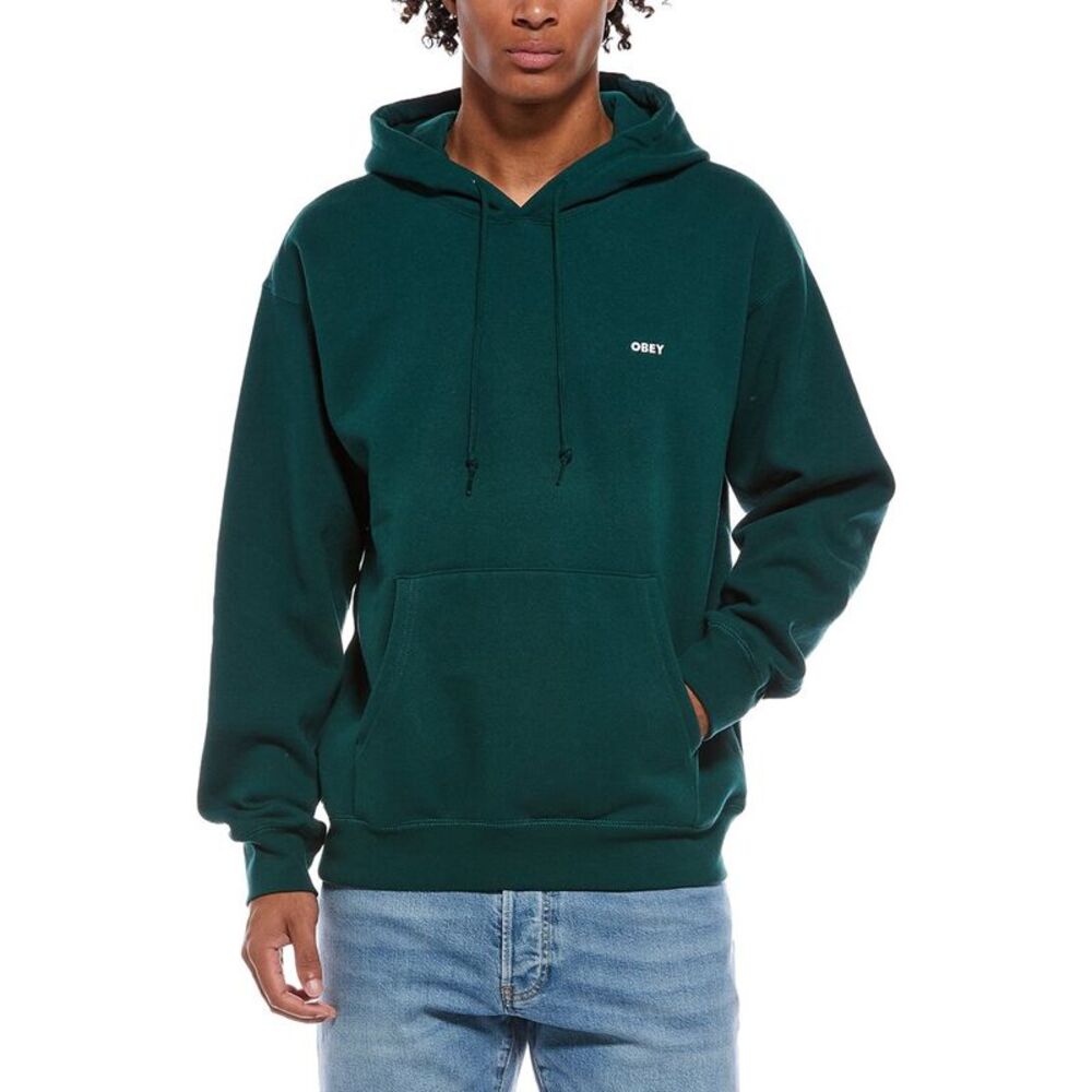 Obey Mens  Solid Hoodie, Green